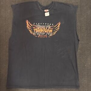 Vintage 2XL Harley-Davidson cut off Shirt